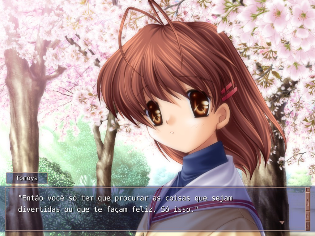 Prévia de CLANNAD traduzido por Kikachan Games, Taiyaki Club